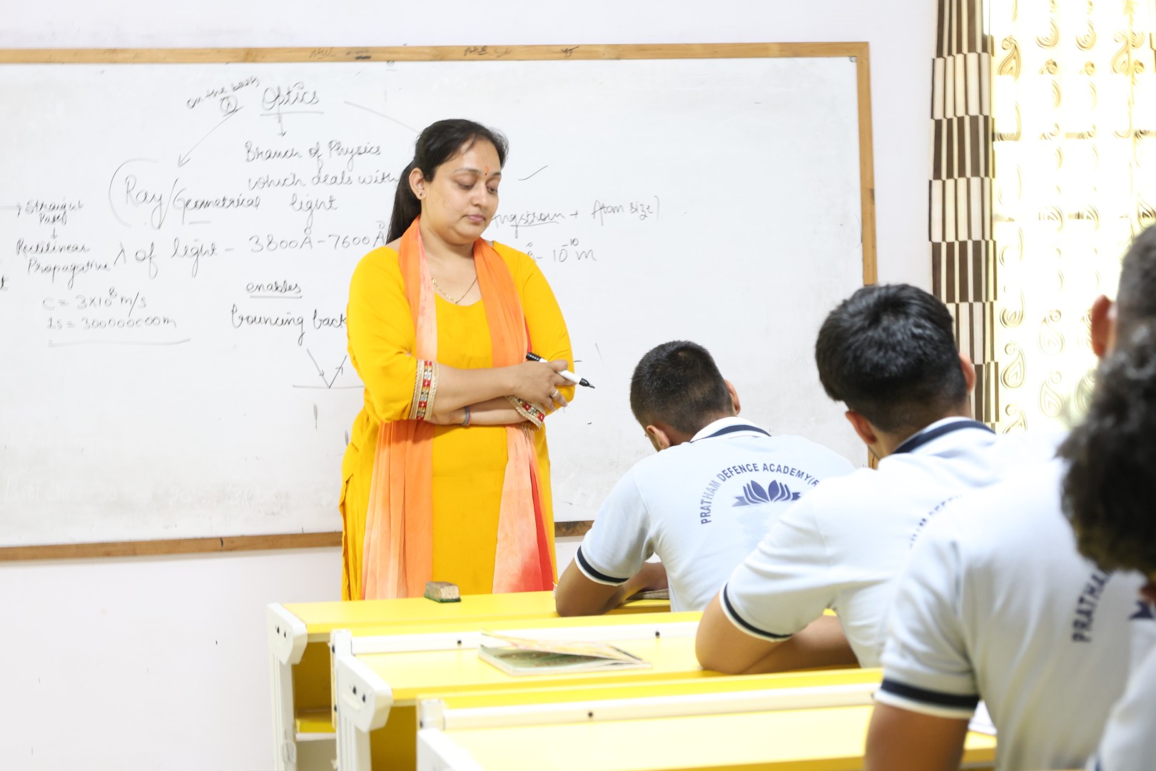 Defence coaching classroom at Pratham Defence Academy