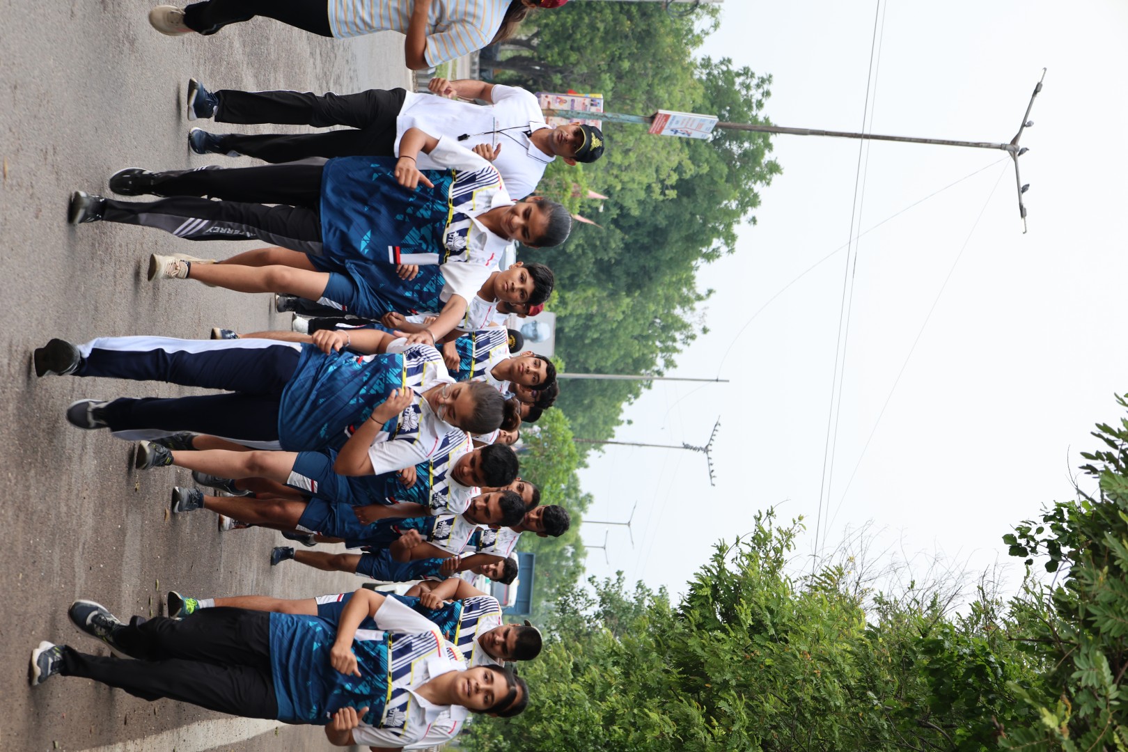 Group running during physical training